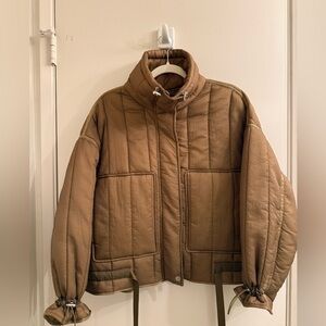 Zara Oversized Olive Green  Quilted Women's Jacket